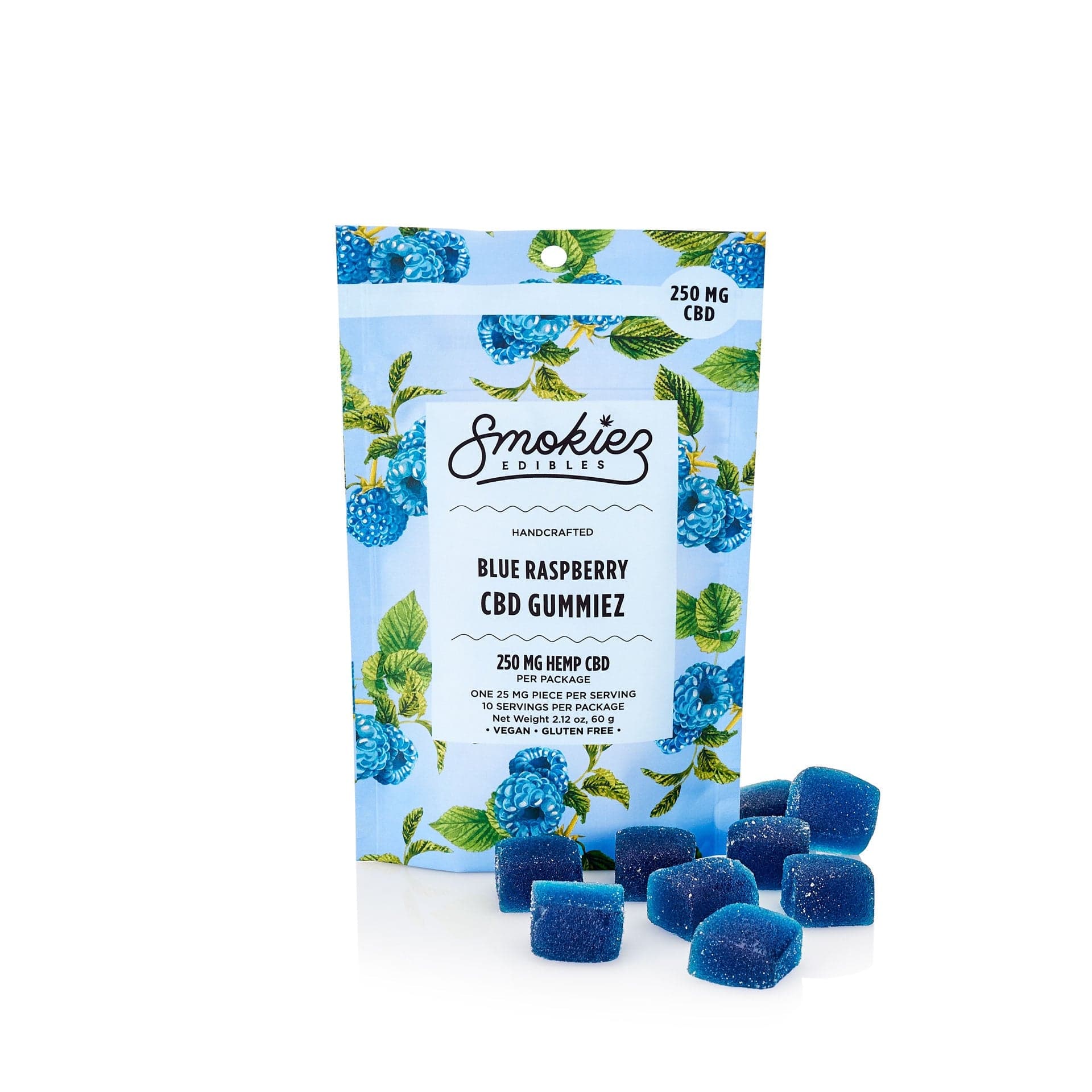100mg - 10pk - Blue Raspberry - Smokiez - DOH Edible - Fruit Chews - I