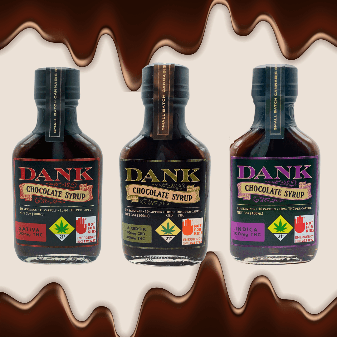 200mg - 3.4oz - 1:1 Chocolate Syrup - Dank - DOH Liquid Edible - THC:CBD