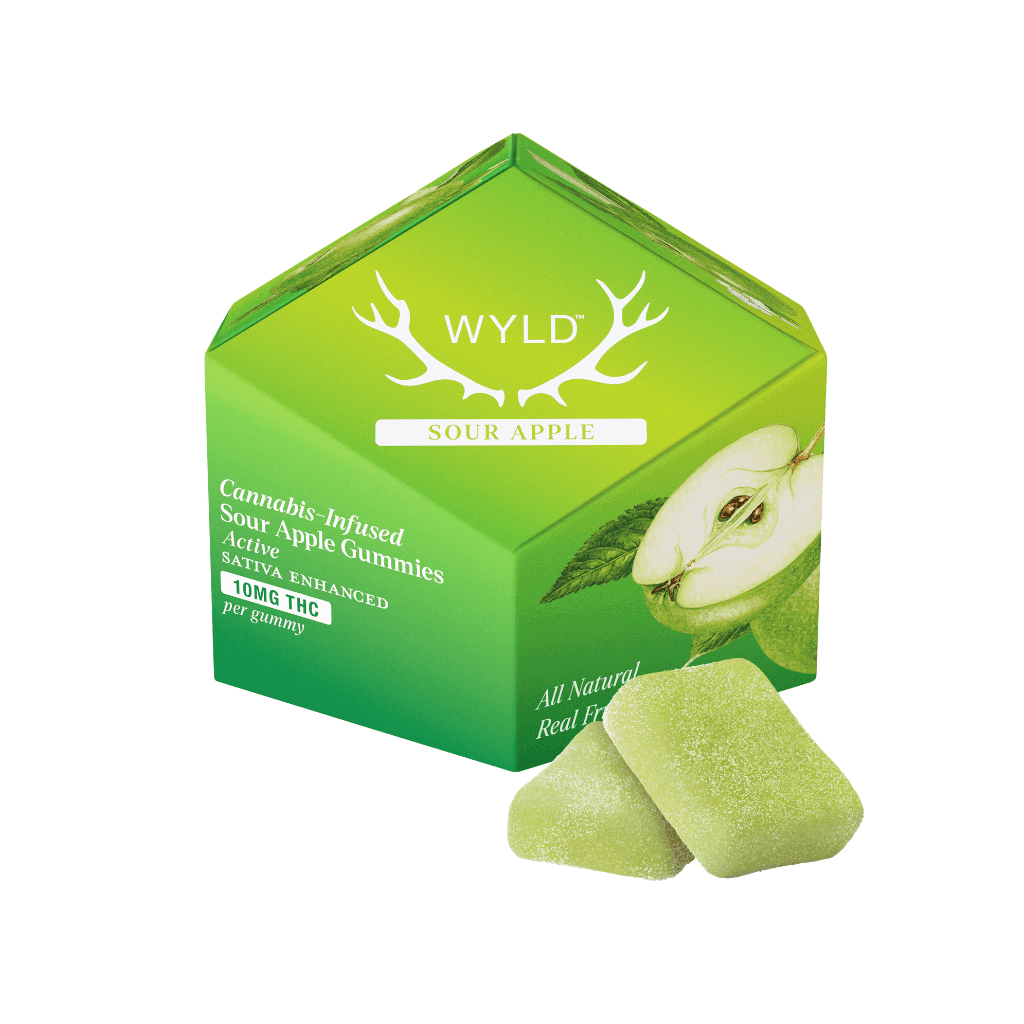 100mg - 10pk - Sour Apple - Wyld - DOH Edible - Gummies - S