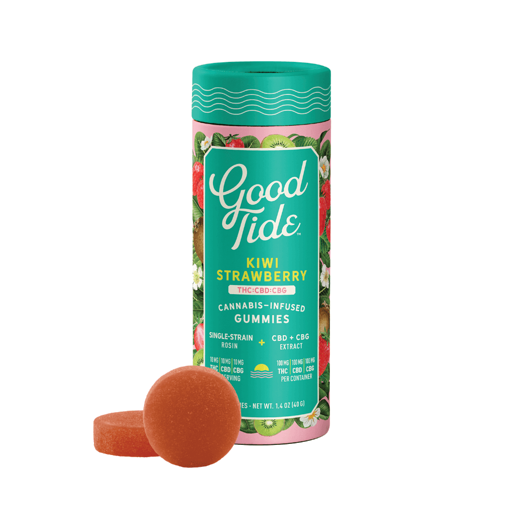 100mg - 1:1 - Kiwi Strawberry - CBD :CBG - Good Tide - DOH Edibles - Rosin - H