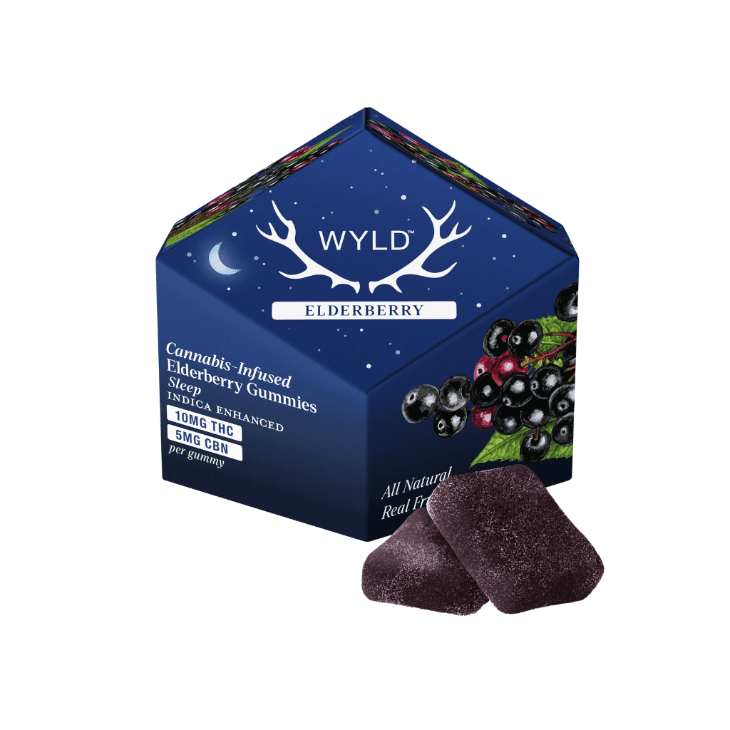 150mg - 10:5 - THC:CBN - 10pk - Elderberry - Wyld - DOH Edible - Gummies - I