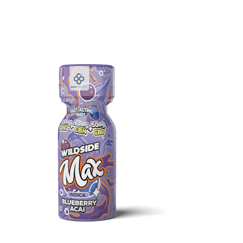 200mg - 2:1:1 - Blueberry Acai Shot - Wildside Max - DOH Drink - THC:CBD:CBN