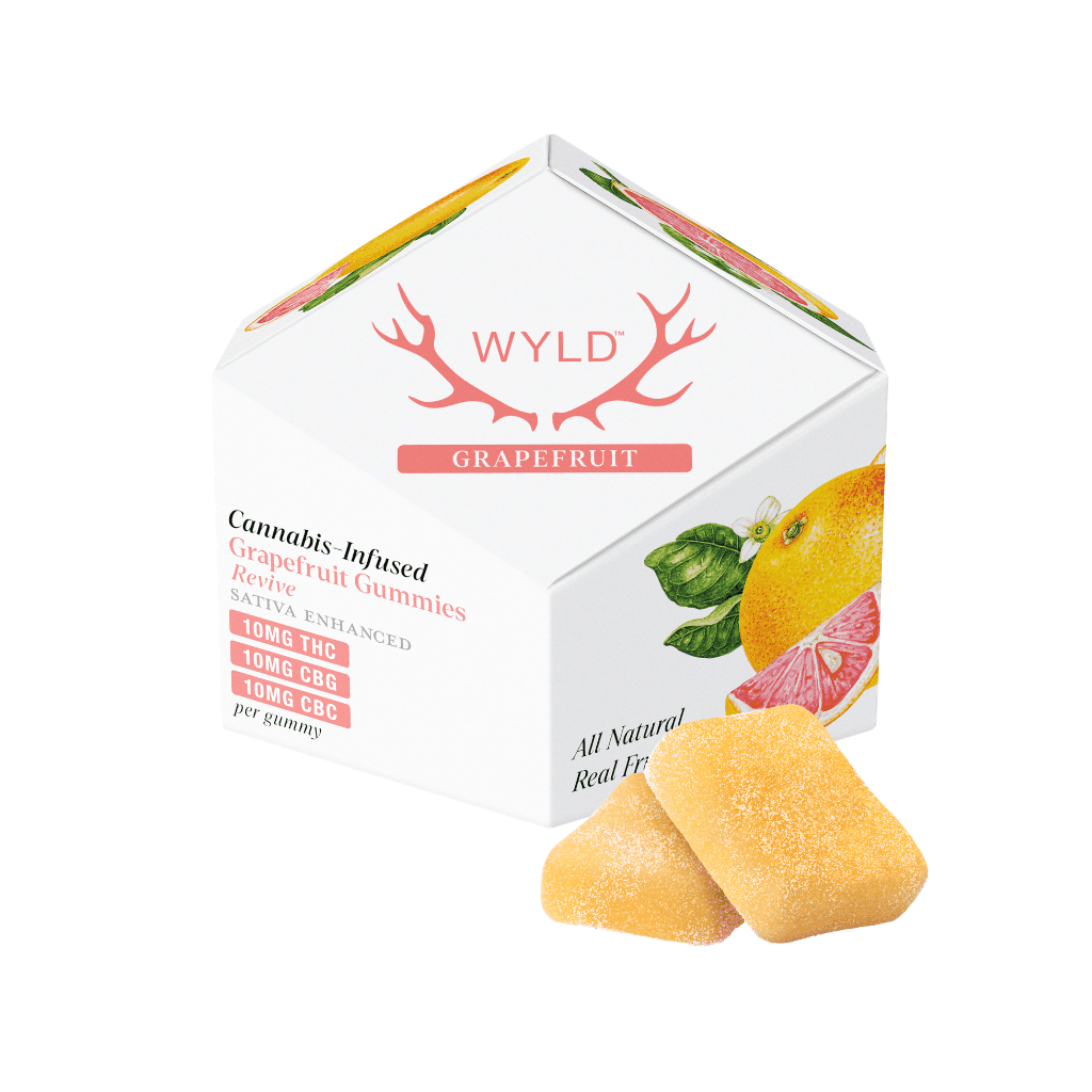 300mg - 1:1:1 - THC:CBC:CBG - 10pk - Grapefruit - Wyld - Gummies - S - DOH Compliant