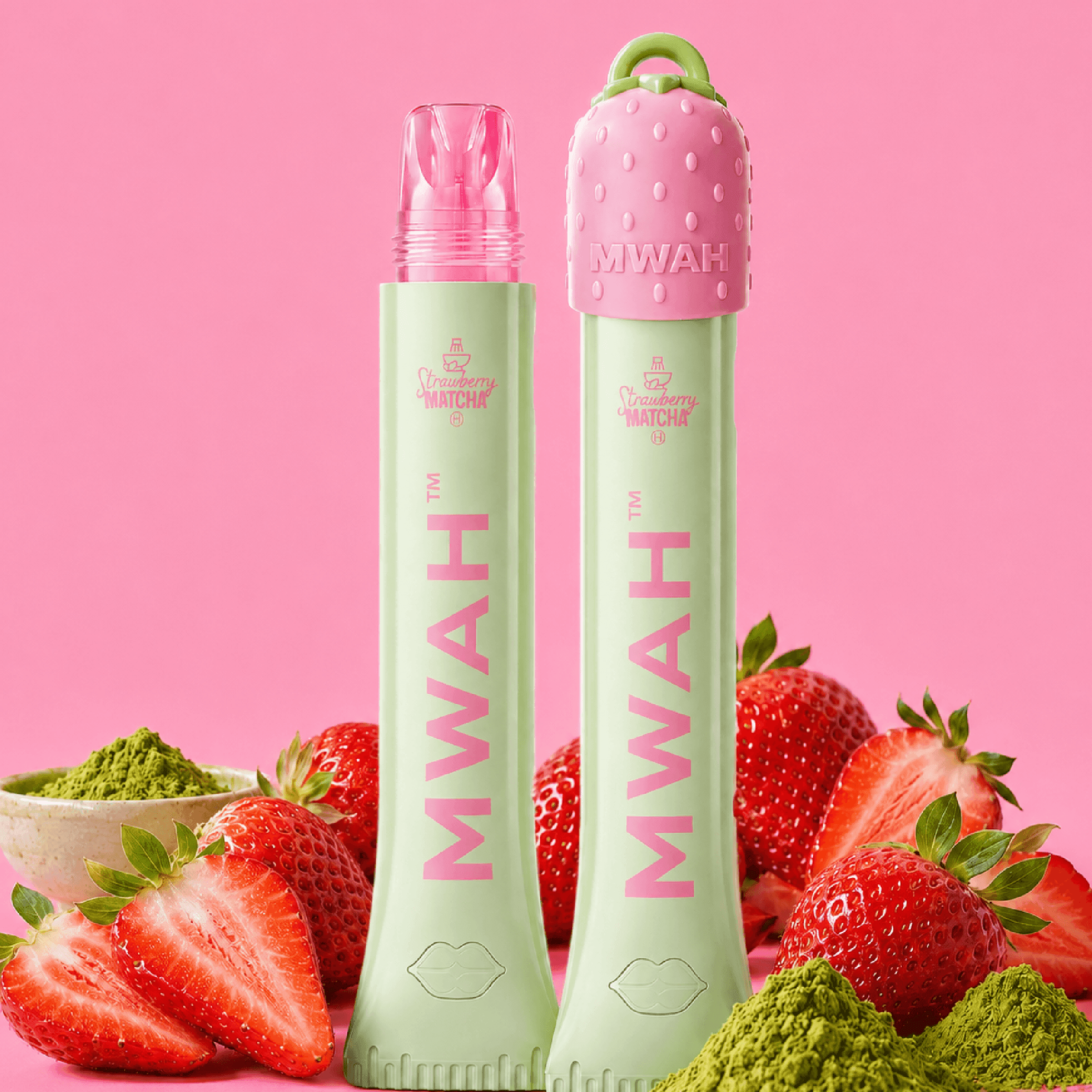 1g - Strawberry Matcha *Lip Gloss* - MWAH - DOH Cartridge - Disposable - H