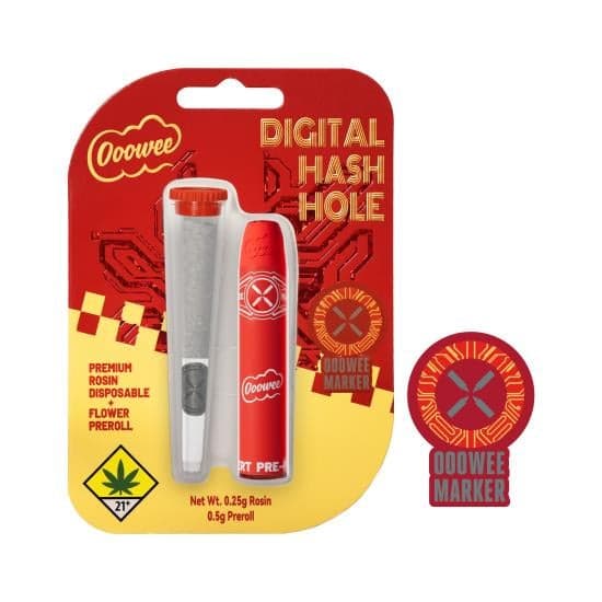 .75g - Ooowee Marker *Digital Hash Hole* - Ooowee - DOH Infused Preroll - H