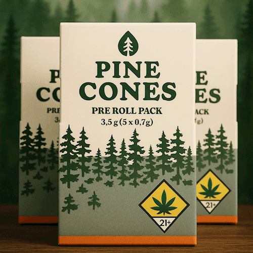 5pk - .7g - Sour Diesel *Pine Cones* - Pacific & Pine - DOH Preroll - H