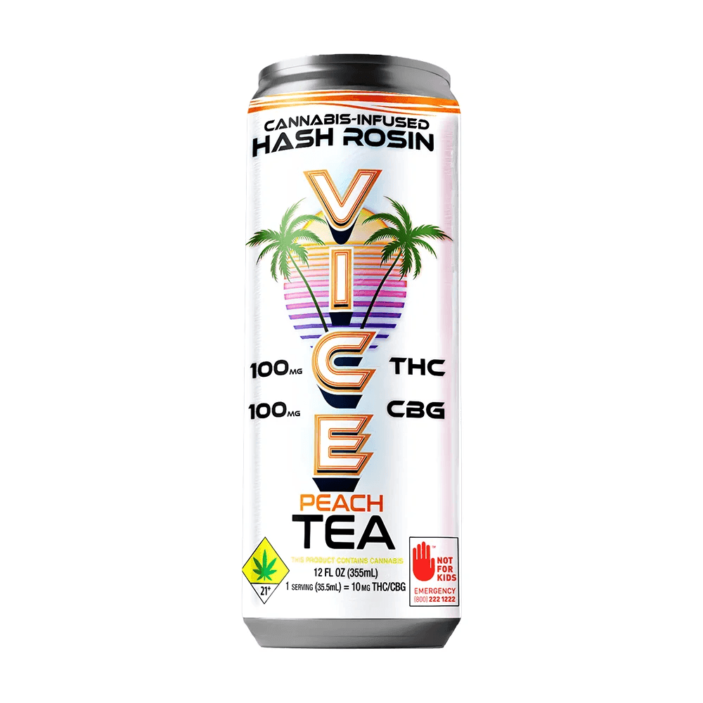 200mg - 1:1 Peach Tea *Rosin* - Vice Soda - DOH Infused Drink - CBG