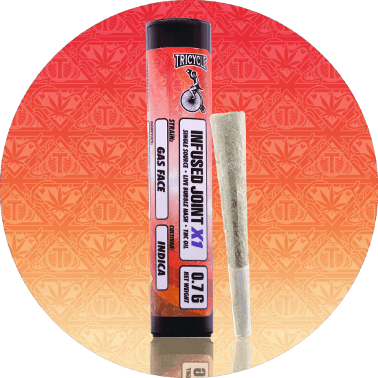 .7g - Gas Face *Tricycle Infused* - Momma Chans - DOH Infused Prerolls - I