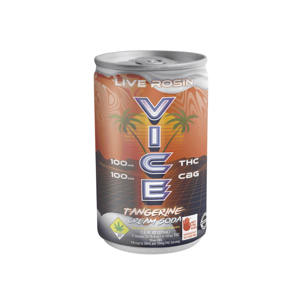 200mg - 1:1 Tangerine Cream Rosin CBG - Vice Soda - DOH Drink - CBG