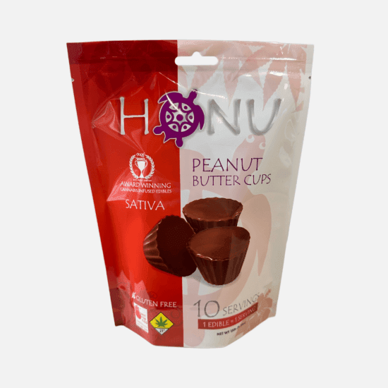 100mg - 10pk - Peanut Butter Cup Sativa - Honu - Edibles - DOH Compliant - S