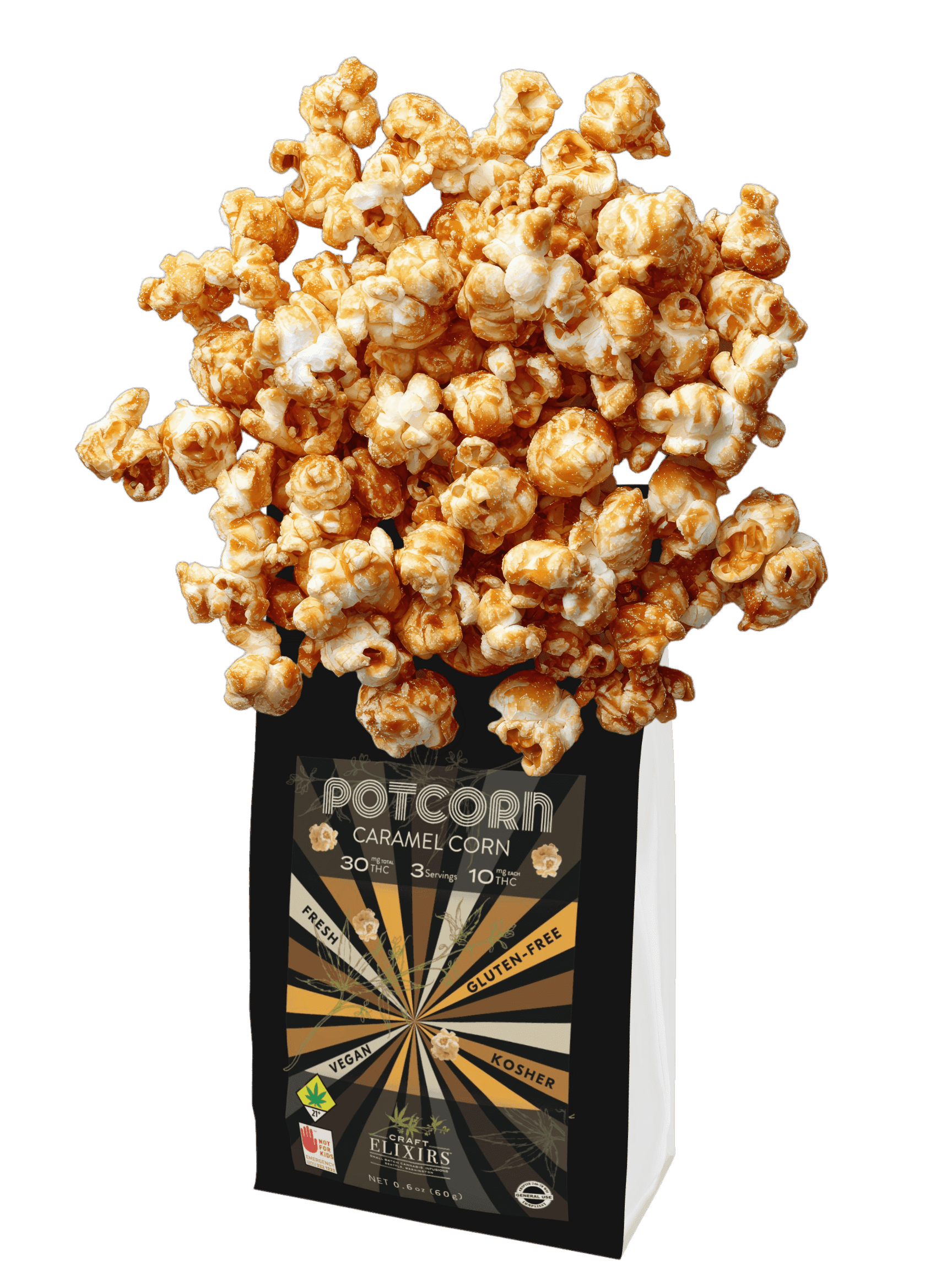 30mg - Caramel Corn - Potcorn - DOH Edible - H