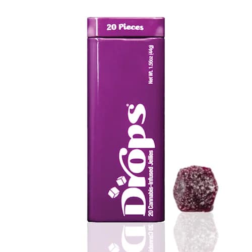 20pk - 1:2 - Blackberry *Papaya Punch*- Drops - DOH Edible - Live Rosin Gummies - I - THC:CBD