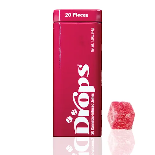 20pk - 2:1 - Rasberry *Blackberry Trainwreck* - Drops - DOH Edible - Live Rosin Gummies - SH - THC:CBD