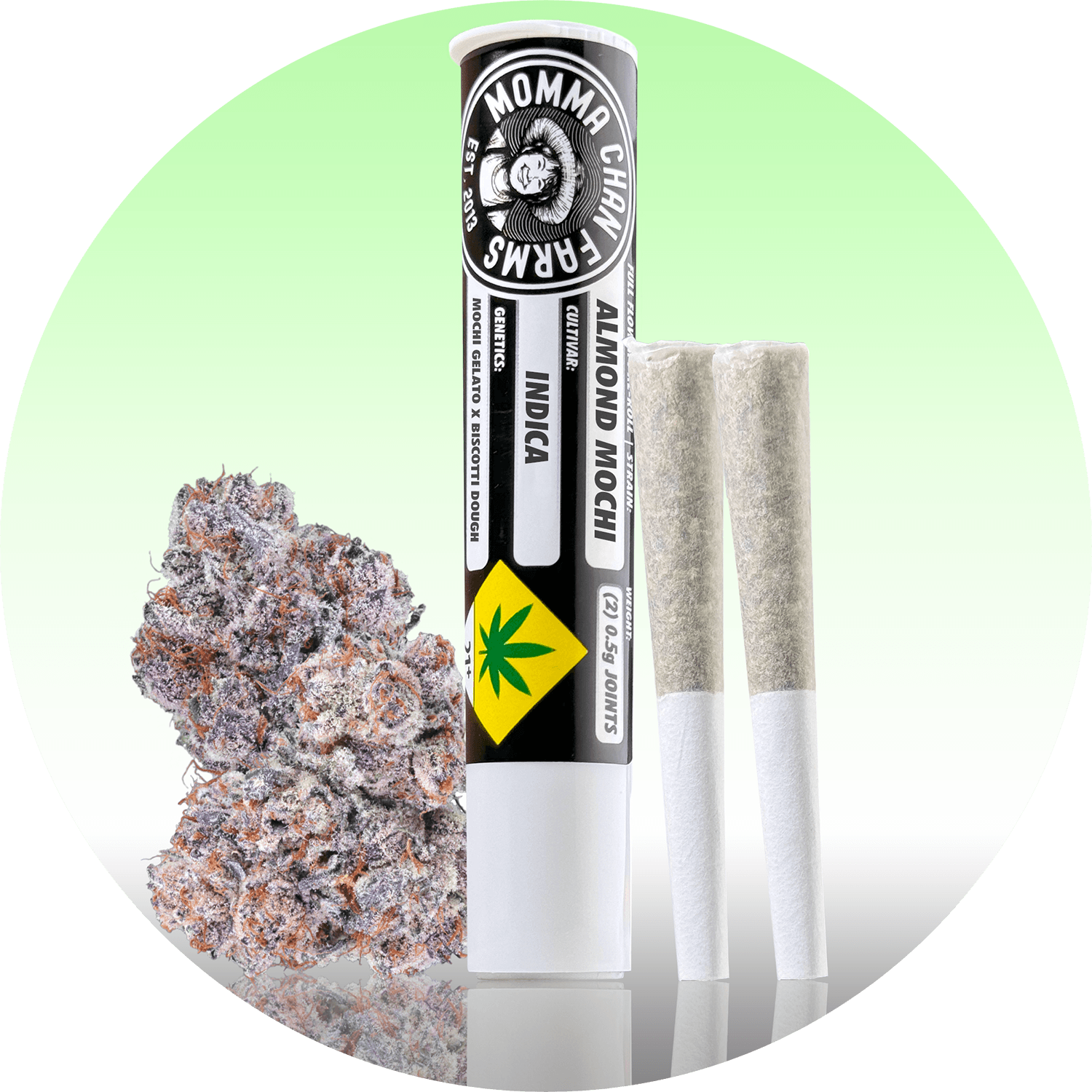 2pk - .5g - Almond Mochi - Momma Chans - DOH Prerolls - I