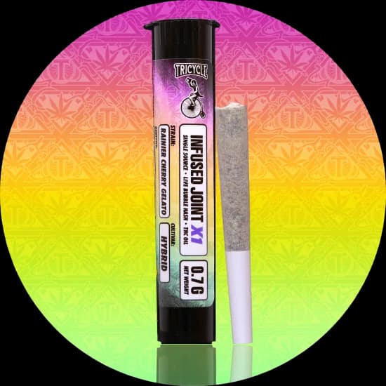 .7g - Rainier Cherry Gelato *Tricycle Infused* - Momma Chans - DOH Infused Prerolls - H