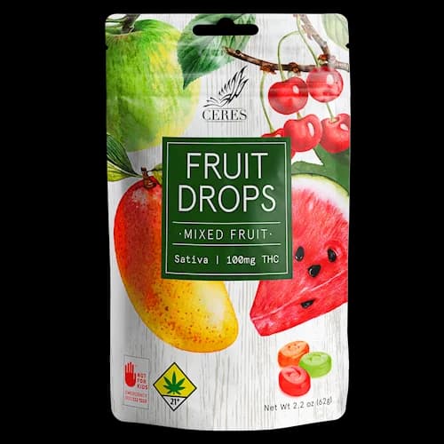 100mg - Assorted Drops - Ceres - Edible - Hard Candy - S
