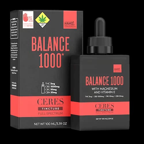 100ml - Balance 1000 - Ceres - Tincture - DOH Compliant - THC:CBD:CBN