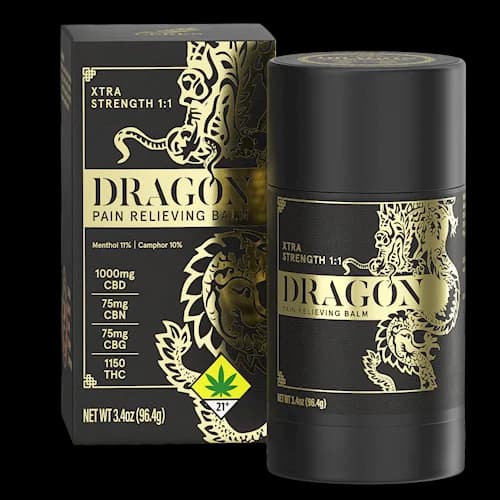 3.4oz - 1150mg - CBD - Xtra Strength - Dragon Balm - Topical - Roll On - CBD:CBN:CBG