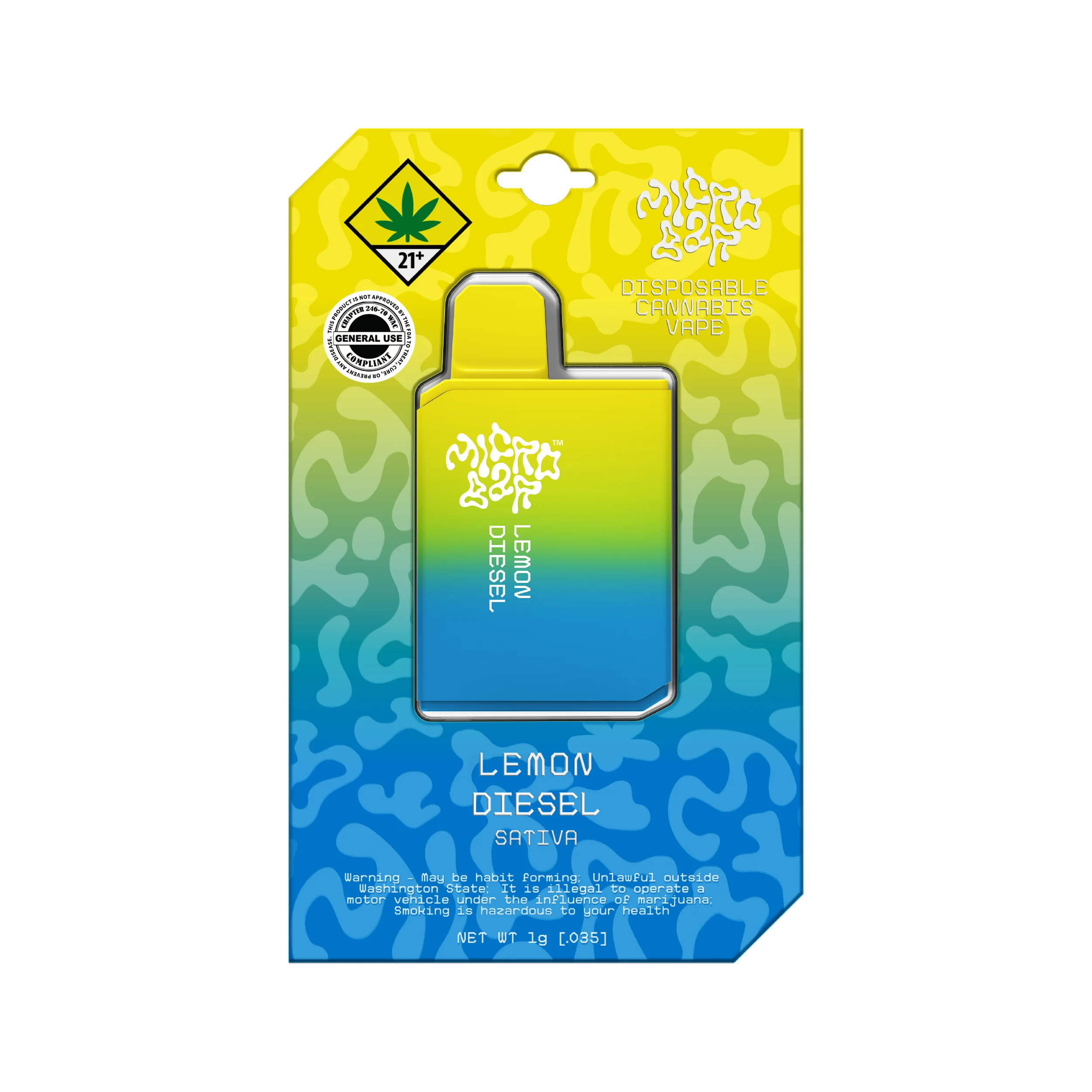 1g - Lemon Diesel - MicroBar - DOH Cartridge - Disposable - S