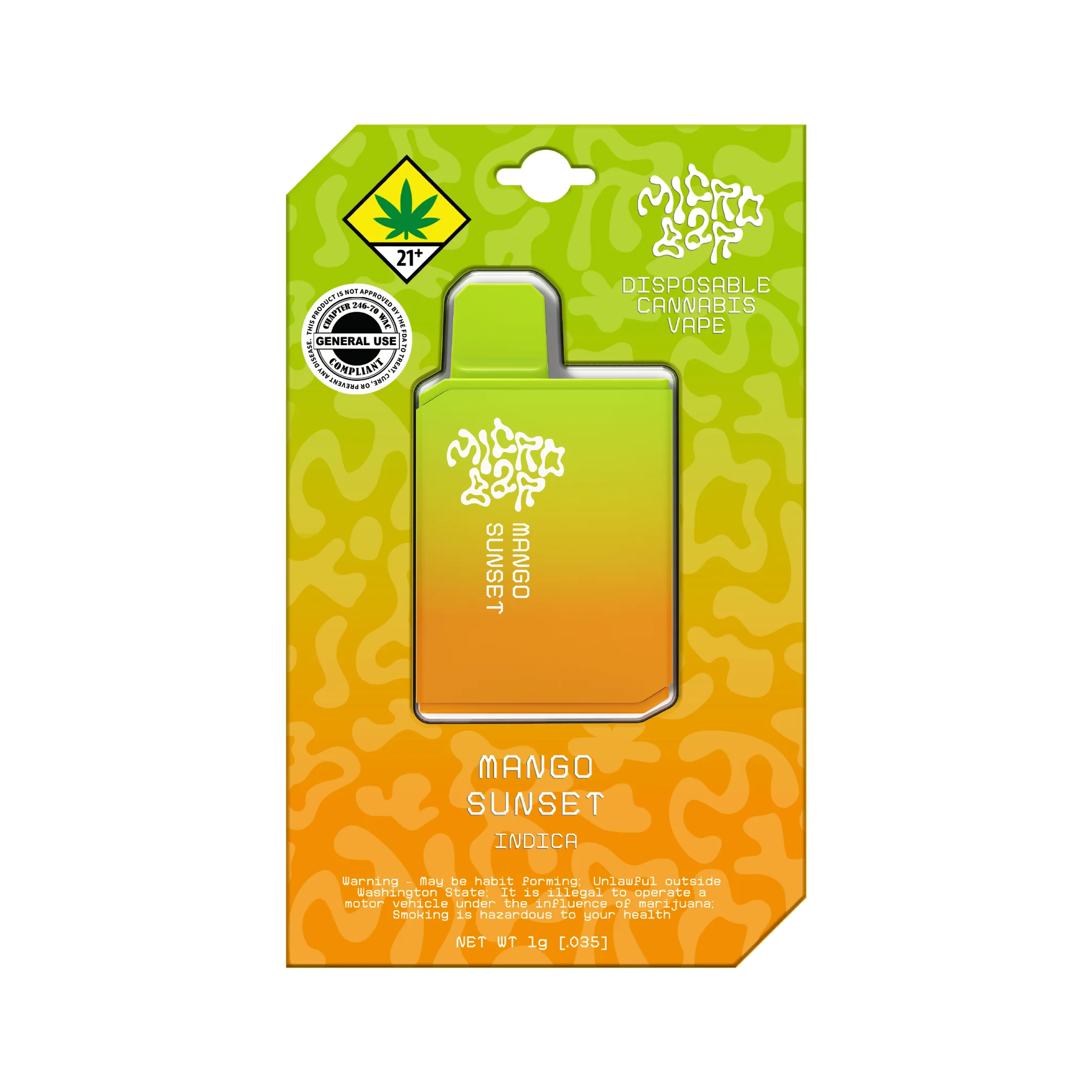 1g - Mango Sunset - MicroBar - DOH Cartridge - Disposable - I