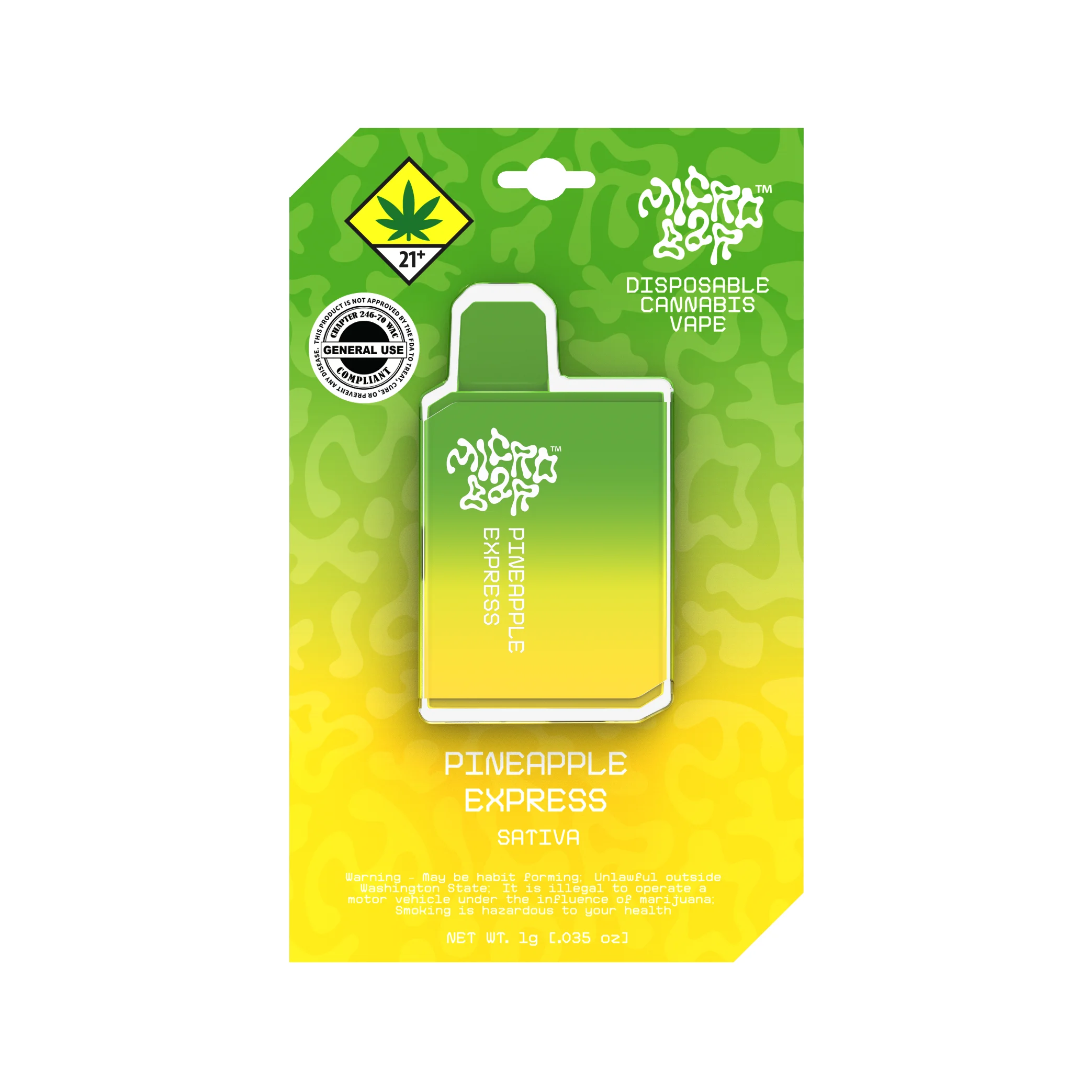 1g - Pineapple Express - MicroBar - DOH Cartridge - Disposable - S