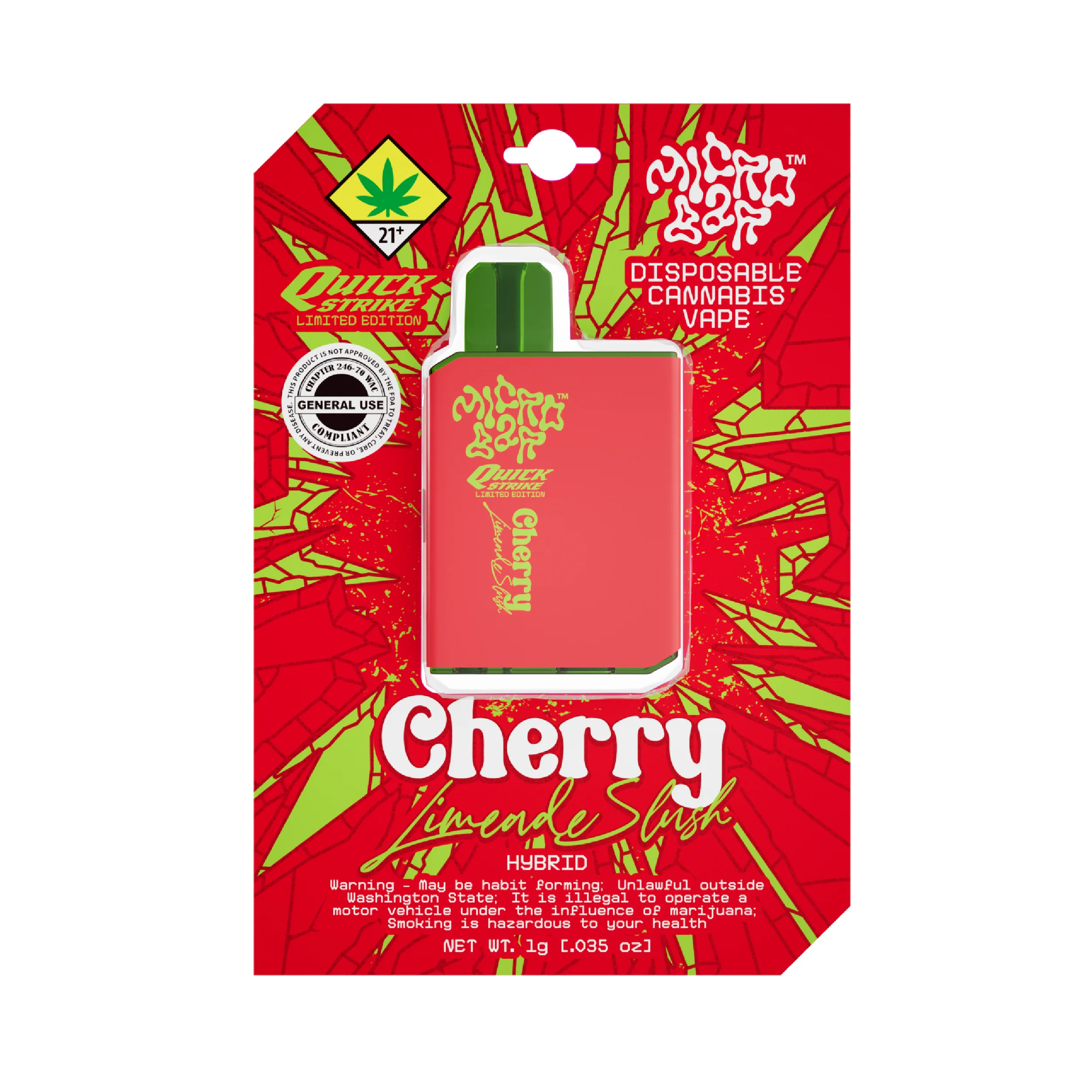 1g - Cherry Limeade Slush - MicroBar - DOH Cartridge - Disposable - H