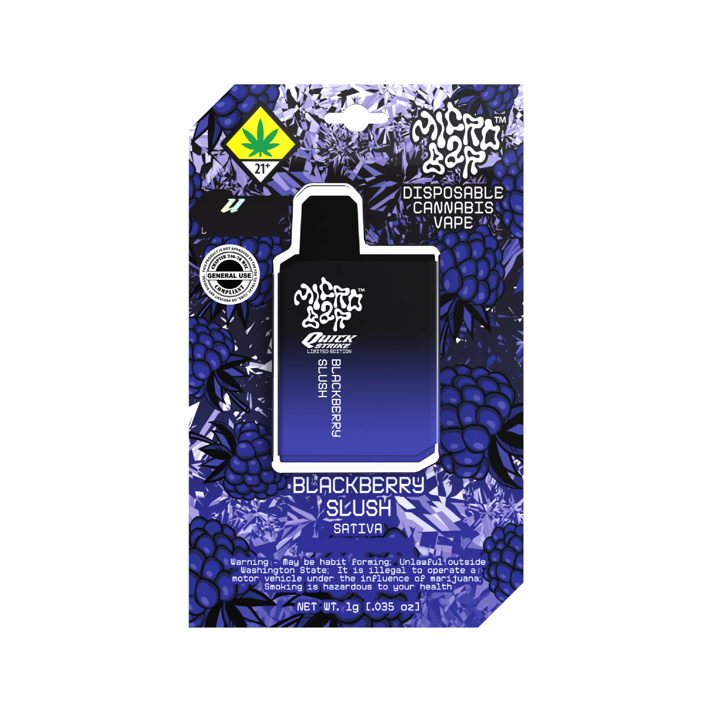 1g - Blackberry Slush - MicroBar - DOH Cartridge - Disposable - S