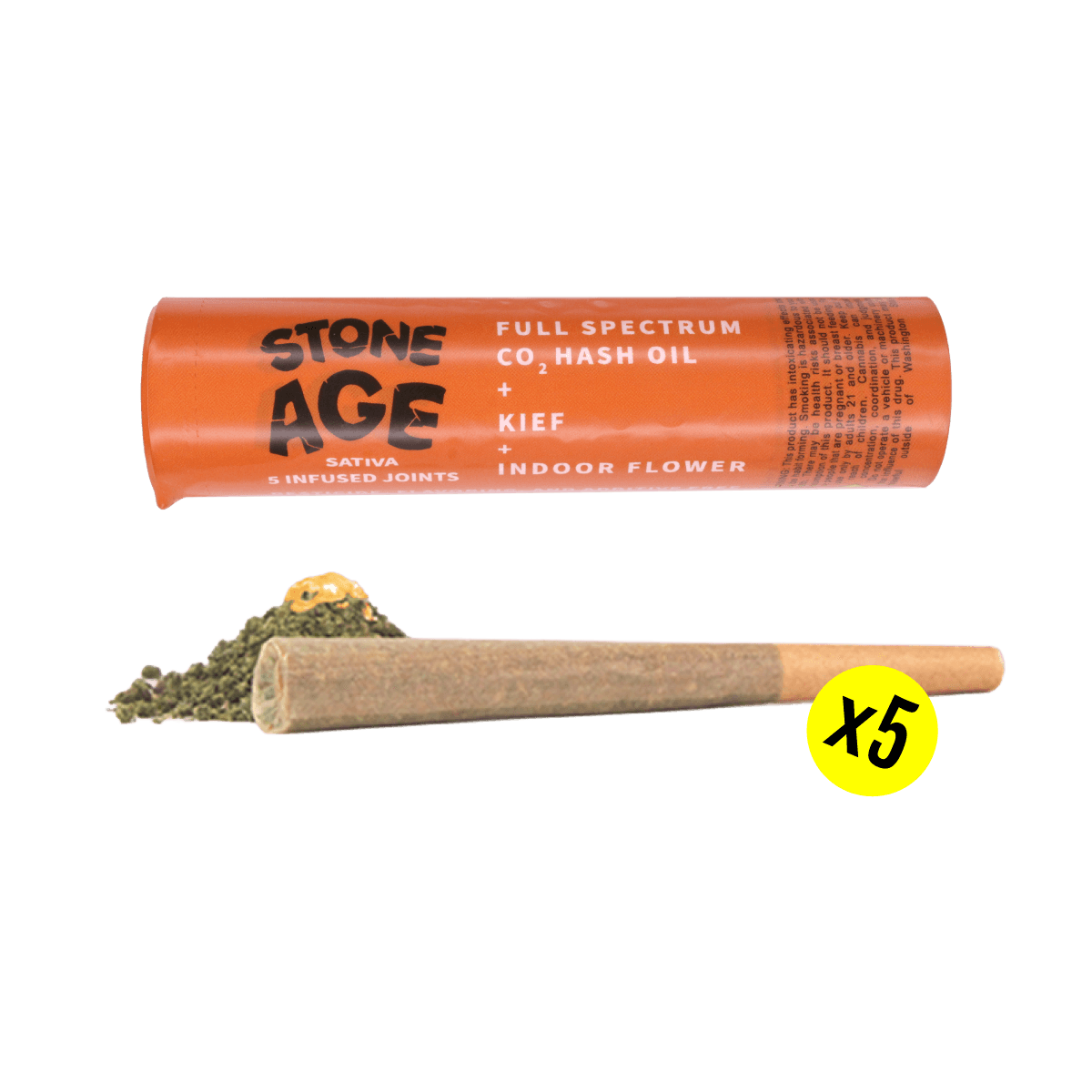 5pk - .7g - Sativa - Stone Age - Infused Preroll - Pack - S