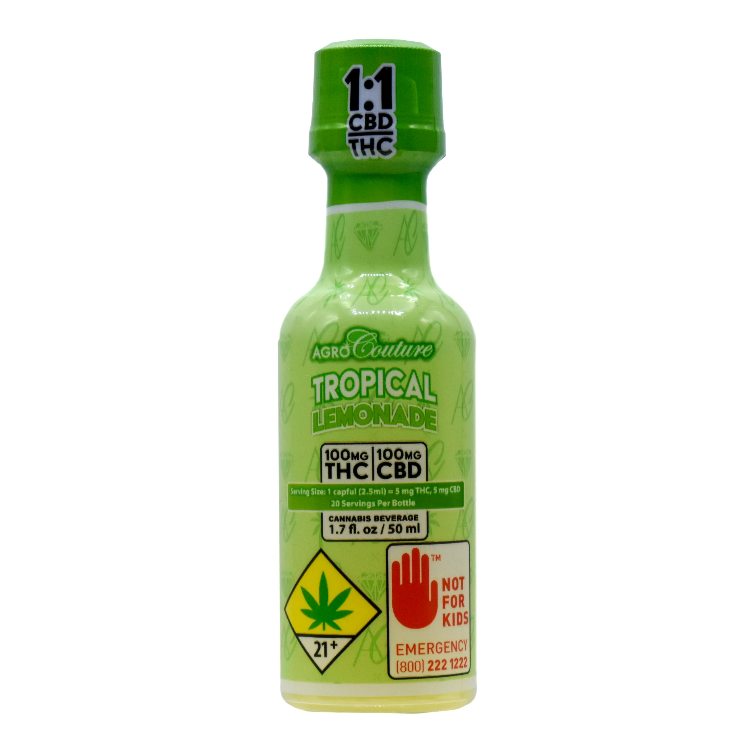 1.7fl - 100mg - 1:1 Tropical Lemonade - Agro Couture - DOH Drink - H