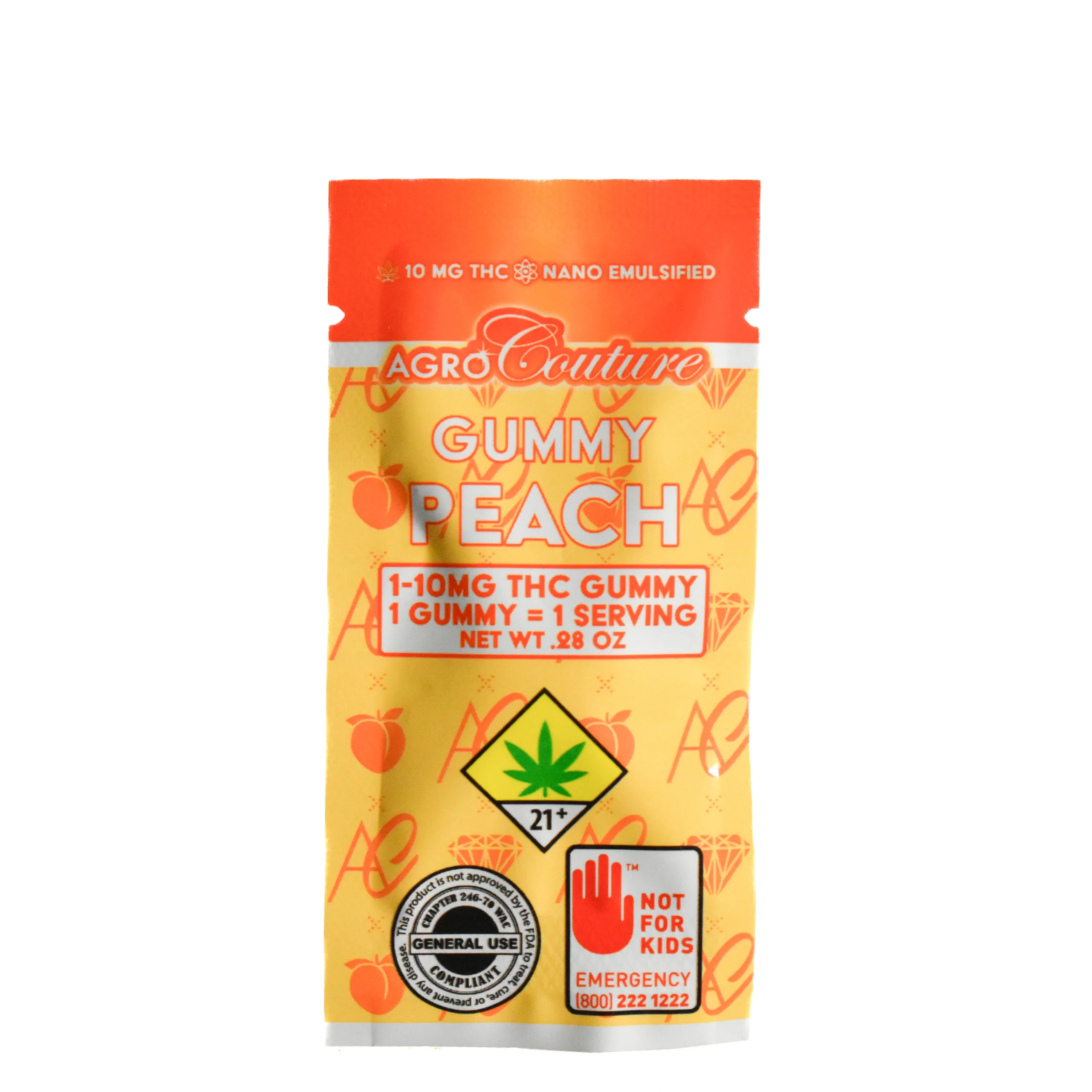 10mg - Peach - Agro Couture - DOH Edible - H