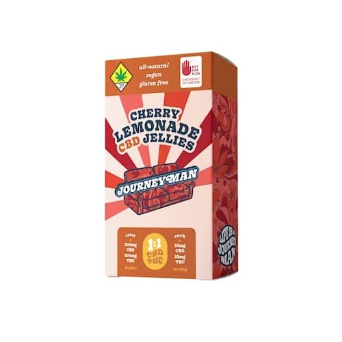 10pk - 100mg - 1:1 - Cherry Lemonade - Journeyman - Edible - DOH Compliant - Gummies - THC:CBD