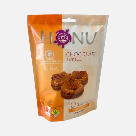 100mg - 10pk - Chocolate Turtles Sativa - Honu - Edibles - DOH Compliant - S