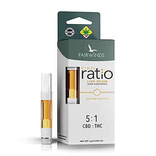 1g - Ratio 5:1 - Fairwinds - DOH Cartridge - Live Resin - CBD:THC