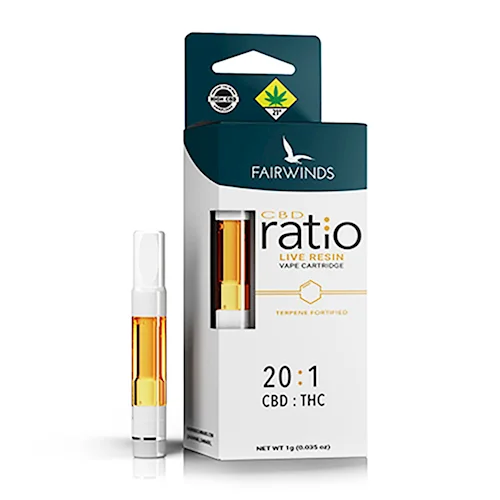 1g - Ratio 20:1 - Fairwinds - DOH Cartridge - Live Resin - CBD:THC