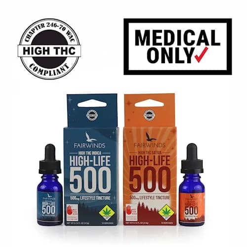 500mg - High Life Indica - Fairwinds - Medical Only - DOH Tincture - I