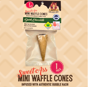 1pk - 10mg - Cookies N Cream *Mini Waffle Cones* - Kelly's - DOH Edible - H