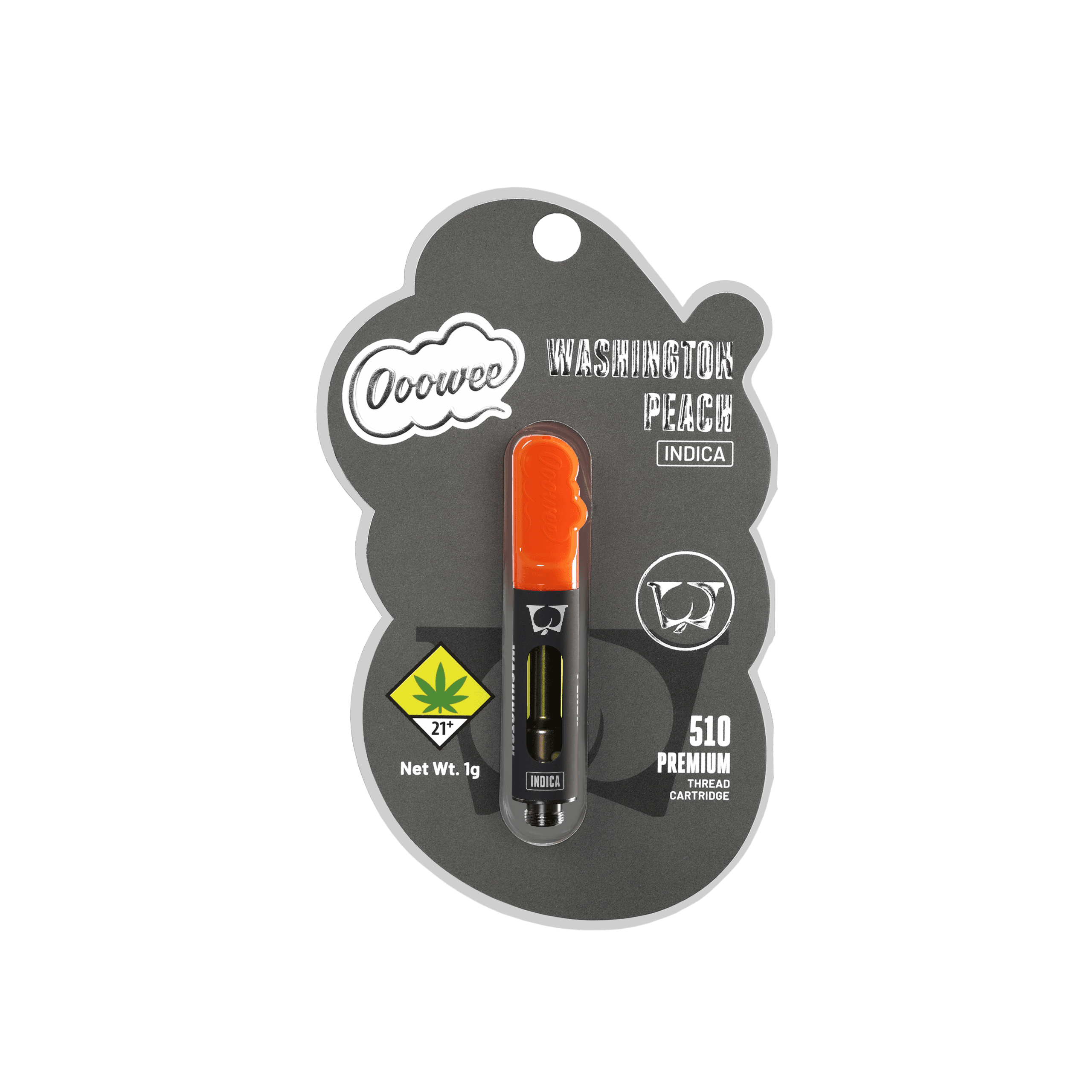 1g - Washington Peach - Ooowee - Cartridge - 510 - Cured Resin - DOH Compliant - I