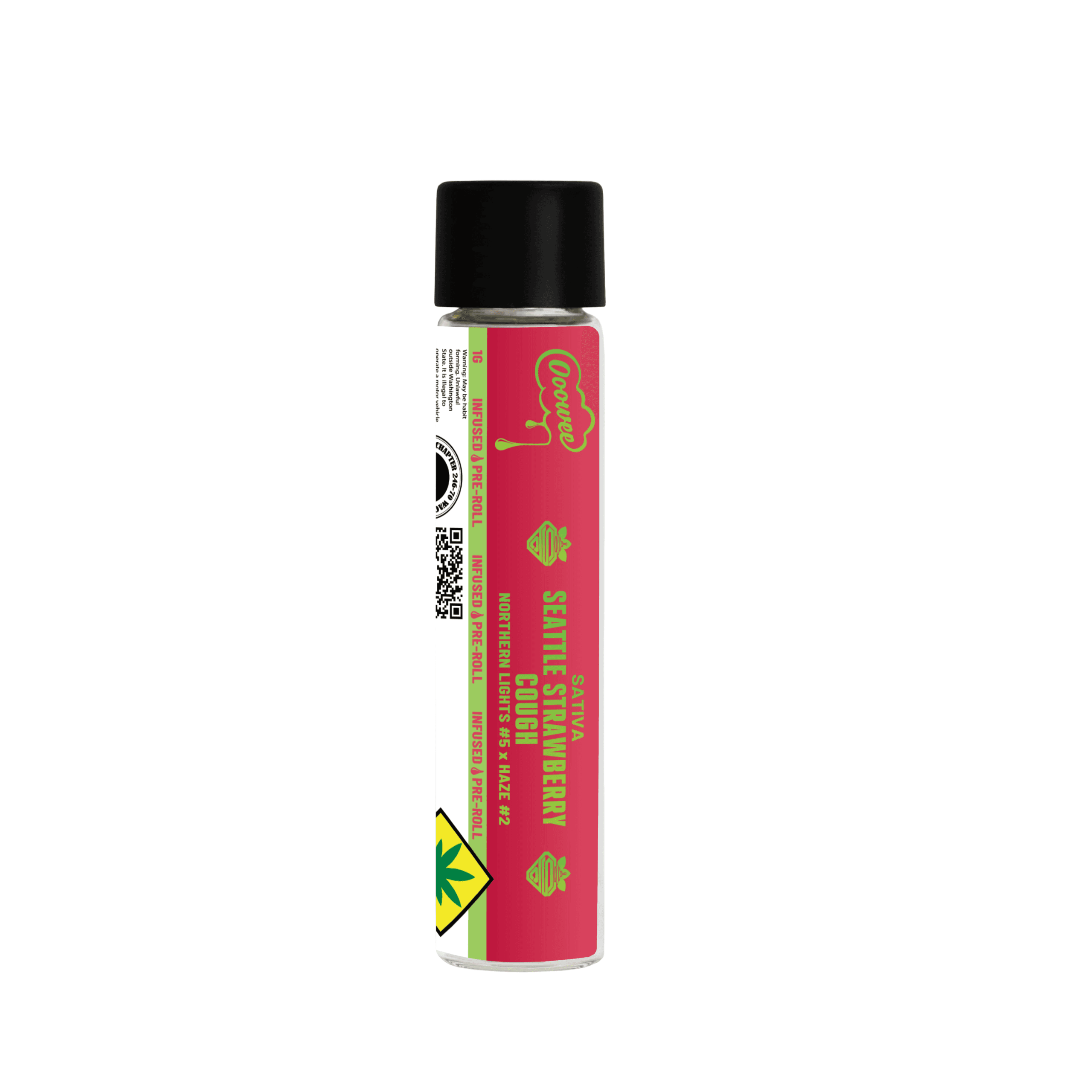 1g - Seattle Strawberry Cough - Ooowee - Infused Preroll - Outside - Kief + Oil - DOH Compliant - S