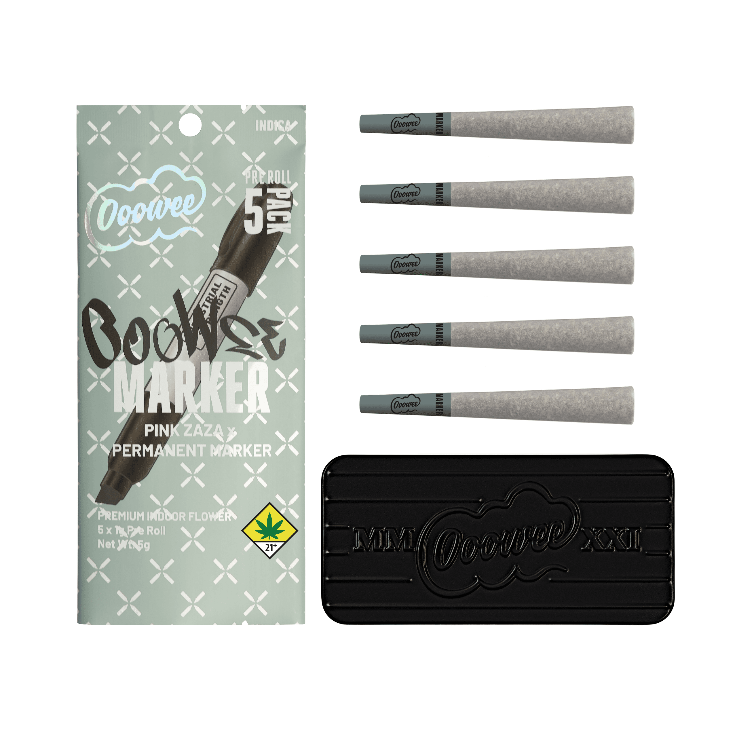5pk - 1g - Ooowee Marker - Ooowee - DOH Preroll - I