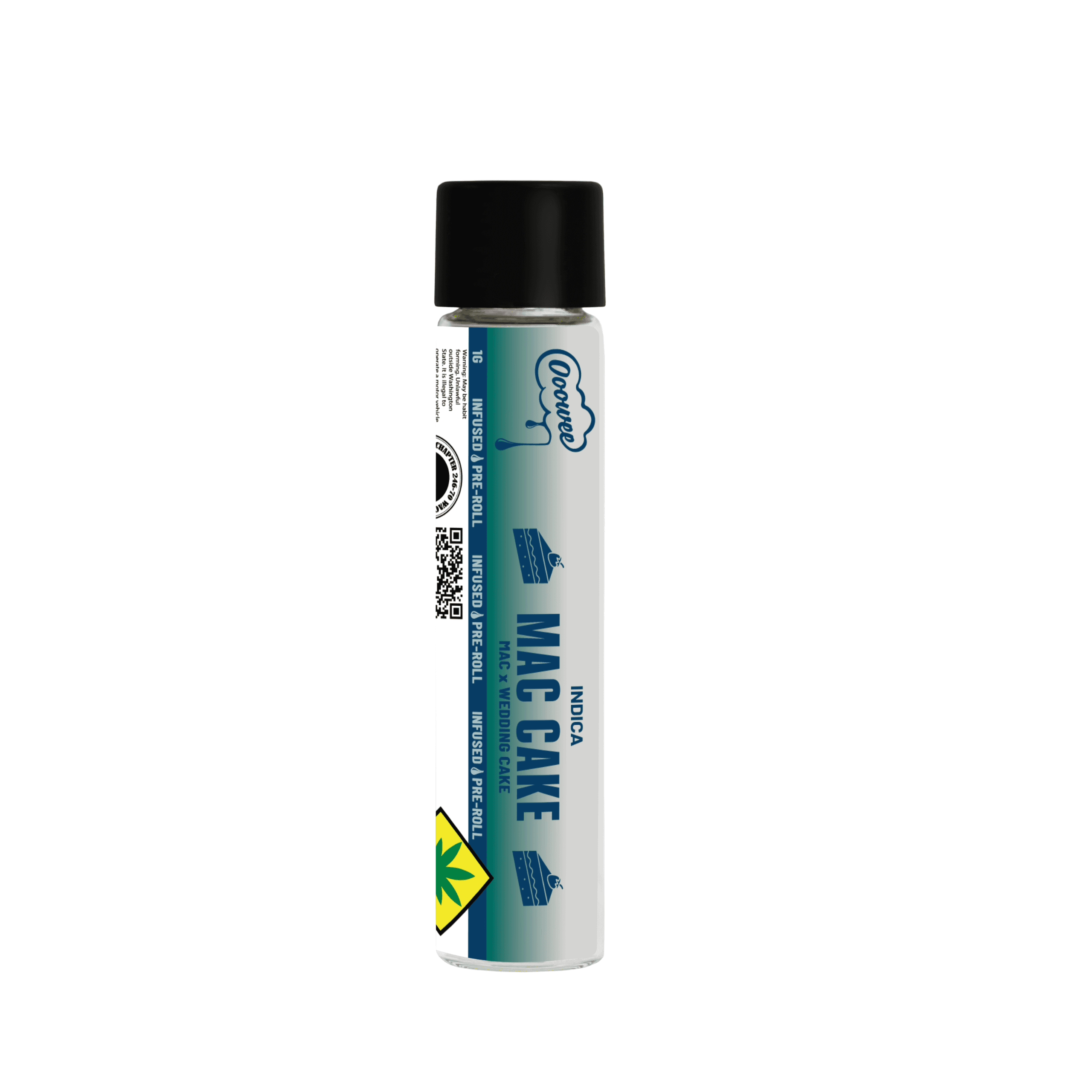 1g - MAC Cake - Ooowee - Infused Preroll - Outside - Kief + Oil - DOH Compliant - I