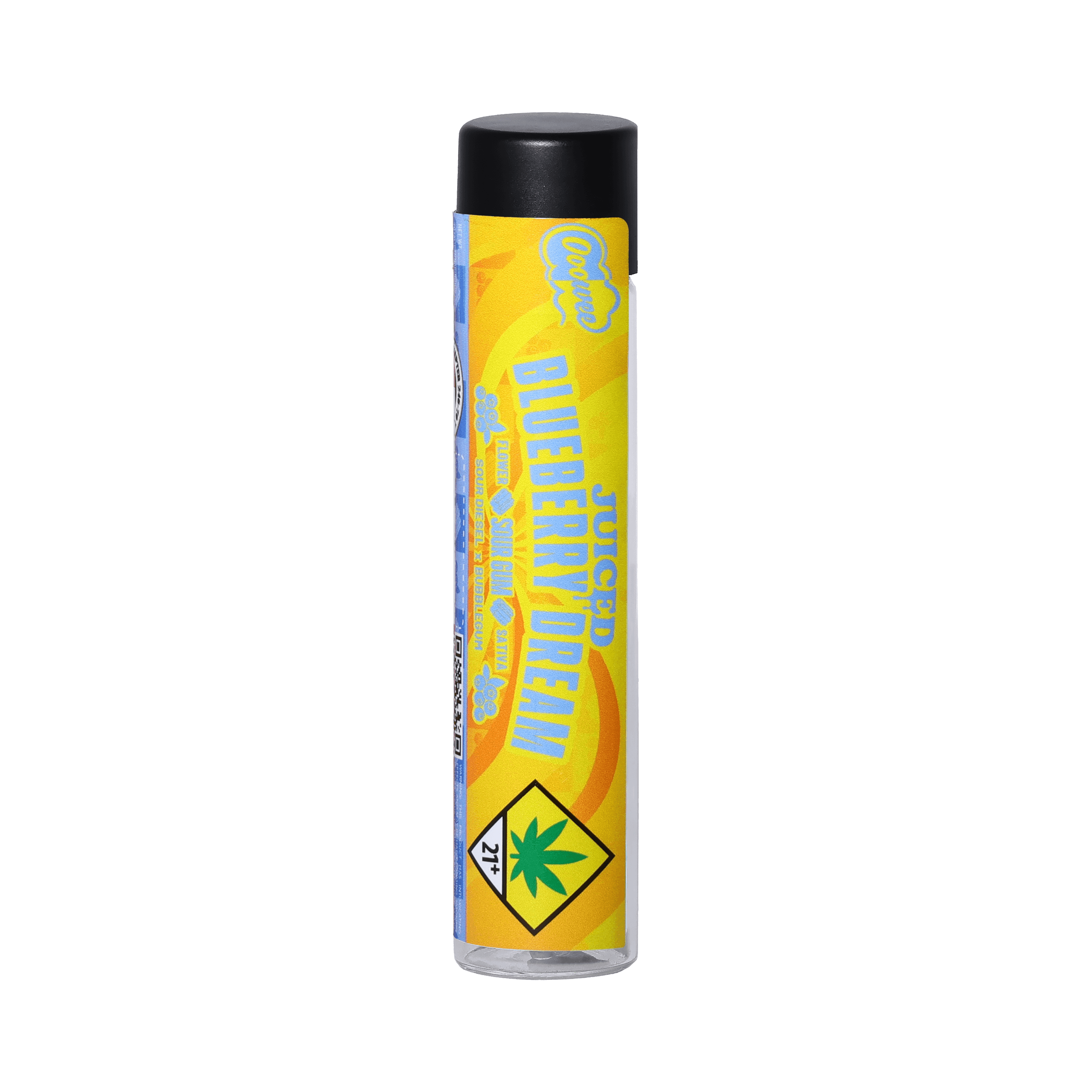 1g - Sour Gum x Blueberry Dream *Juiced* - Ooowee - Infused Preroll - Flavored - DOH Compliant - S