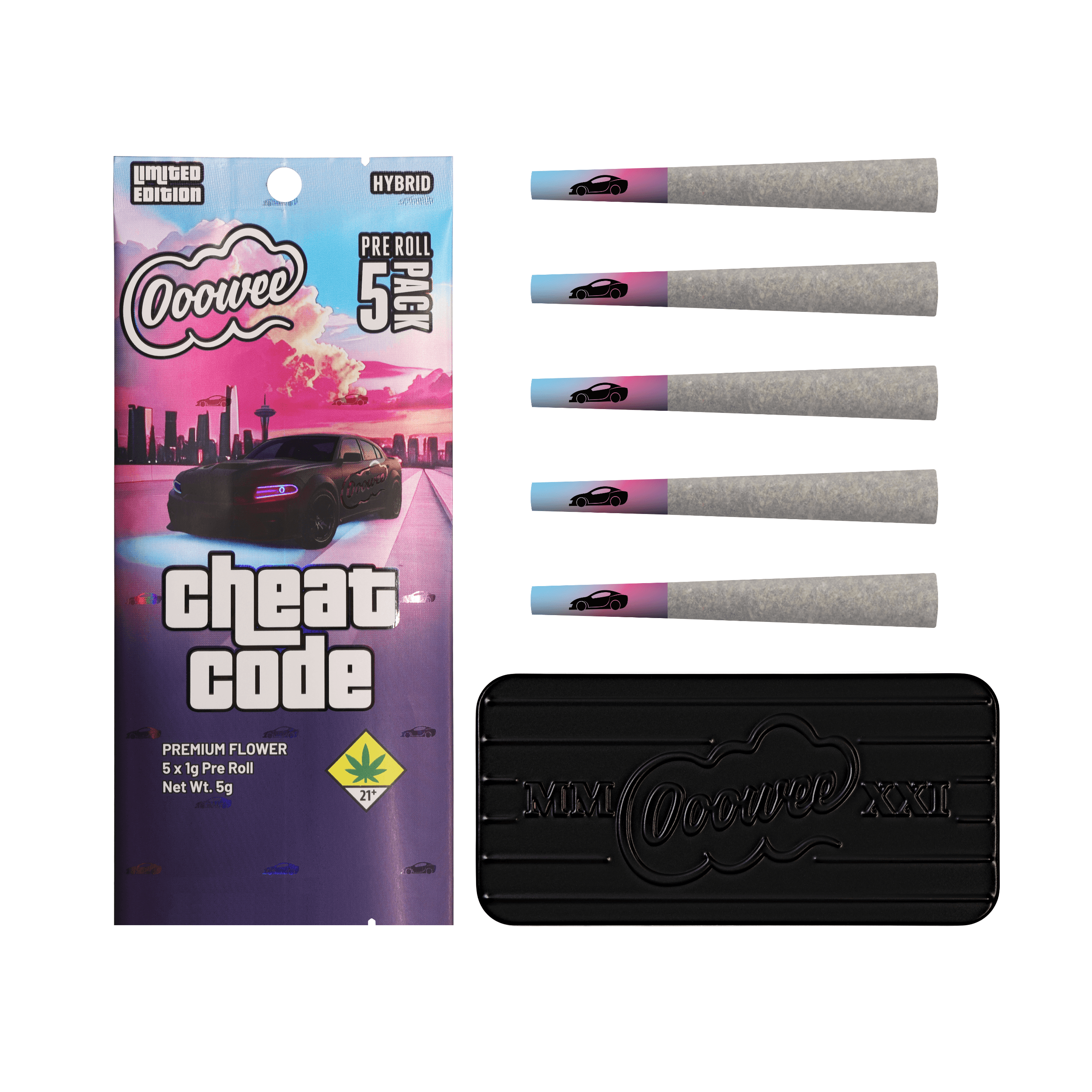 5pk - 1g - Cheat Code - Ooowee - Infused Preroll - H