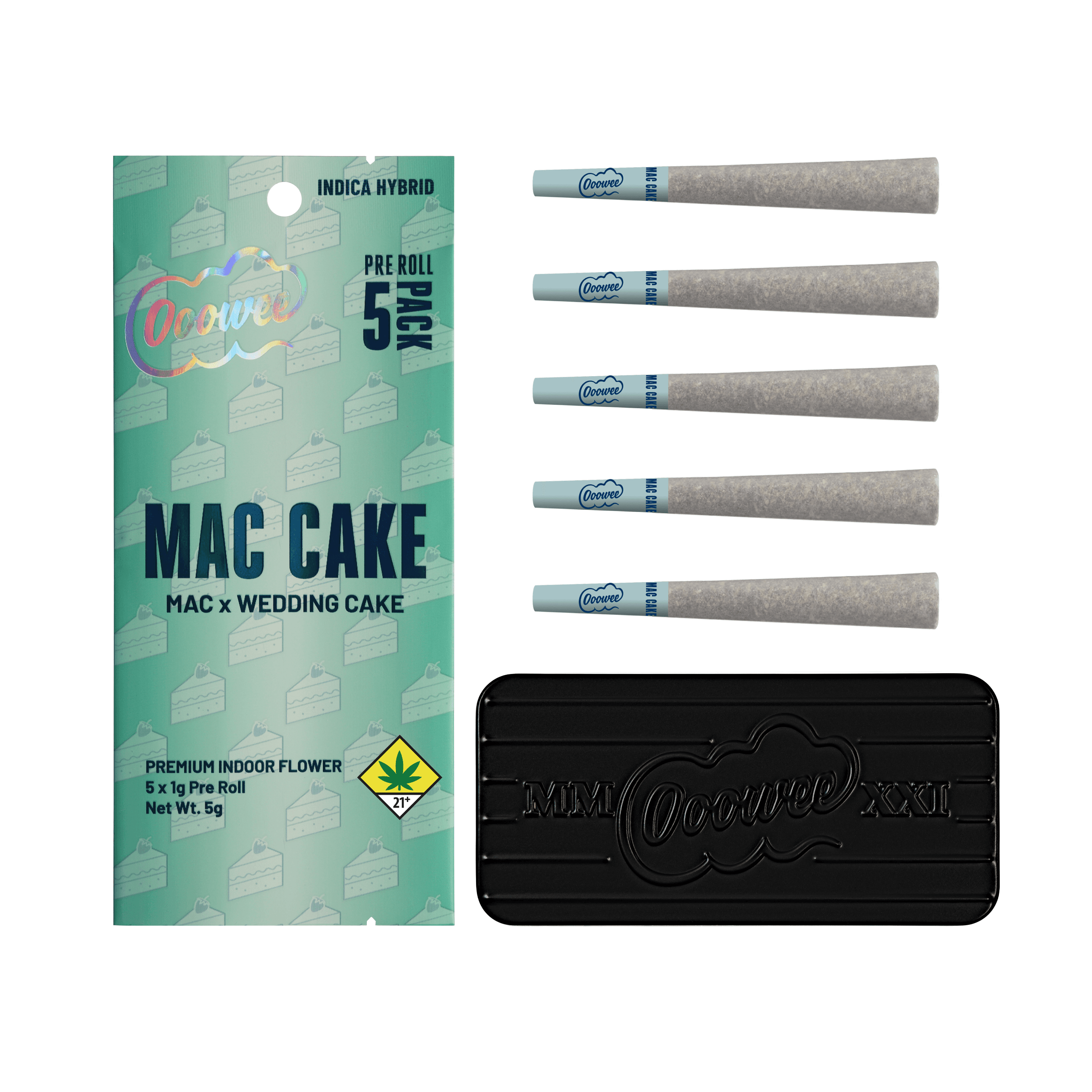 5pk - 1g - MAC Cake - Ooowee - DOH Preroll - IH
