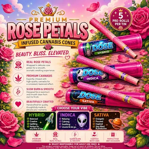 1g - Wedding Cake *Rose* - DOSE - DOH Infused Preroll - H