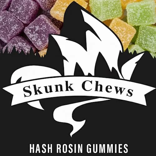 10pk - 100mg - Grape- Skunk Chews - Edibles - Hash Rosin - Gummies - H