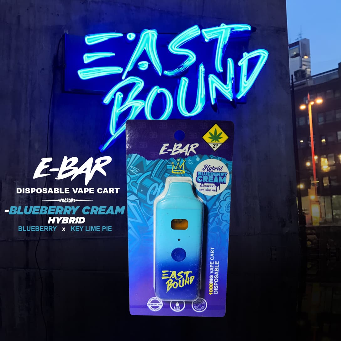 1g - Blueberry Cream - East Bound - DOH Cartridge - Disposable - Live Resin - Flavor - H