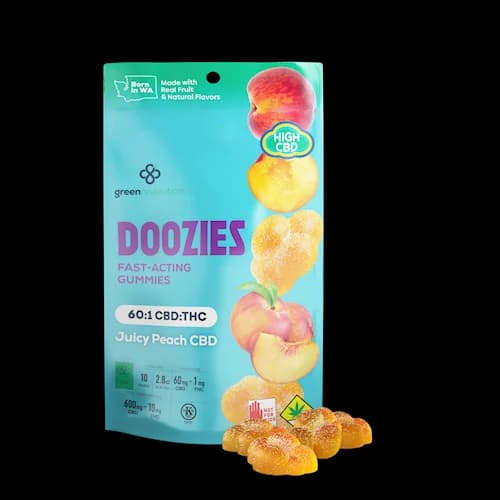 610mg - 10pk - 60:1 - Peach - Doozies - DOH Edible - Gummies - CBD:THC