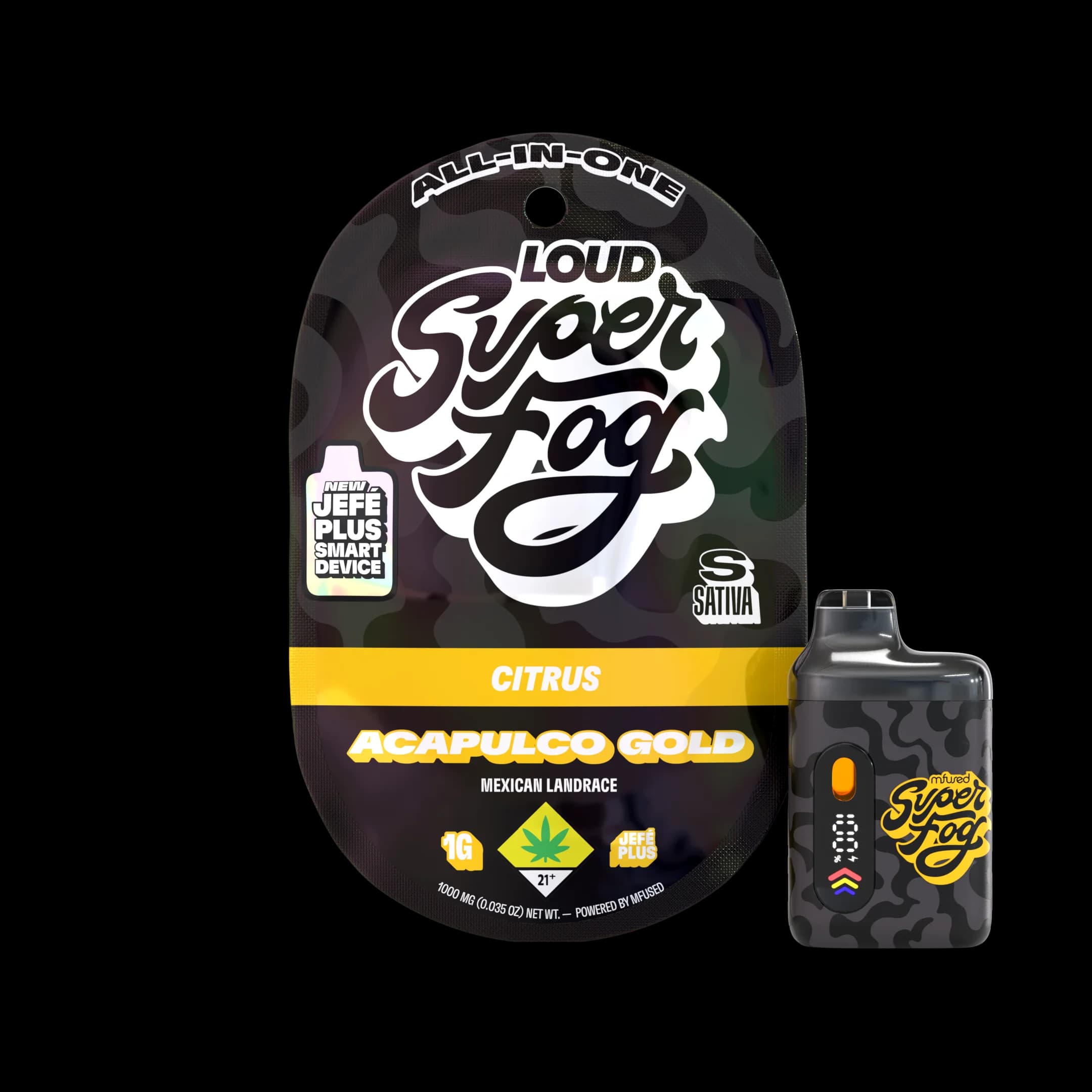 1g - Acapulco Gold "Citrus" - Super Fog Loud - DOH Cartridge - Disposable - Liquid Diamonds - S