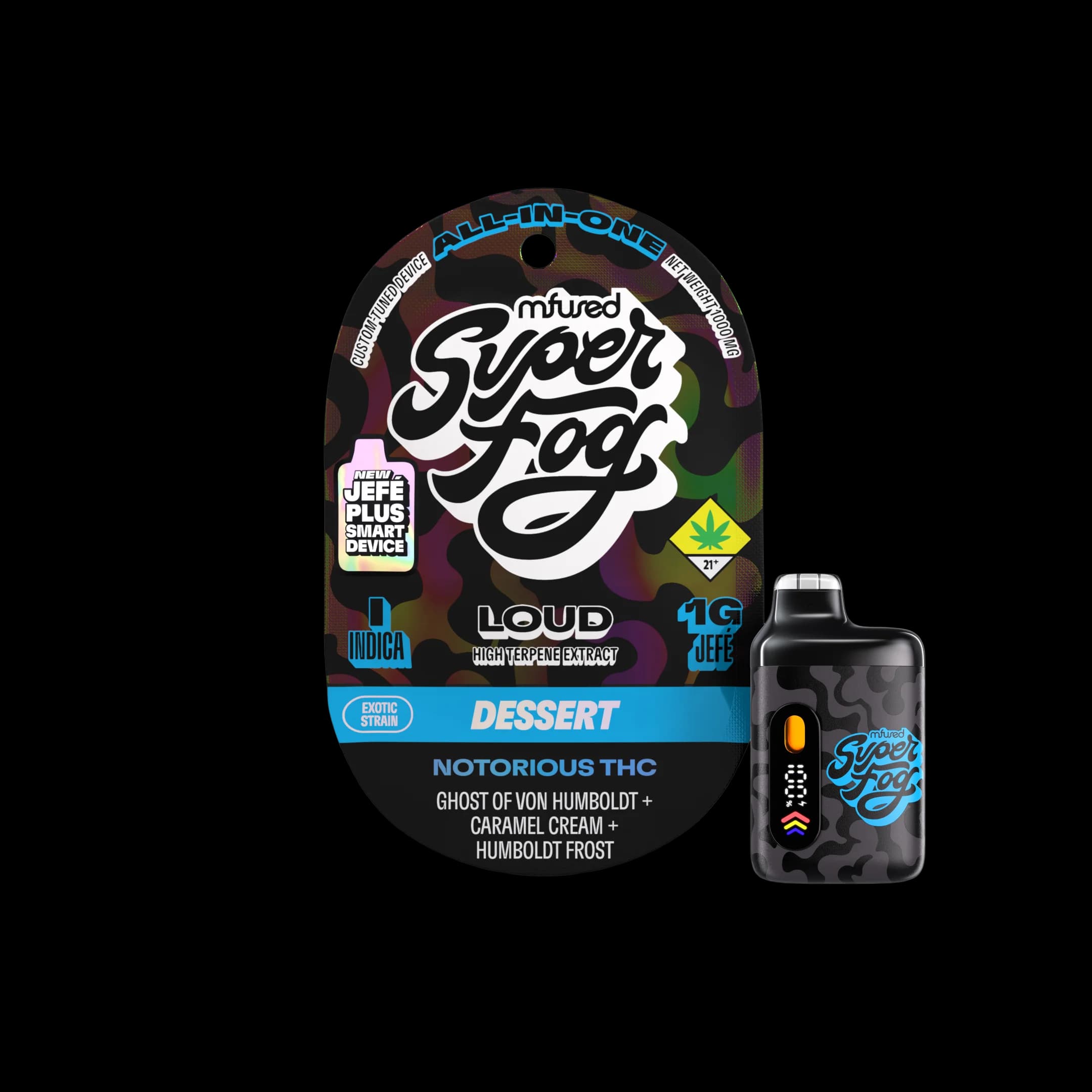 1g - Notorious THC "Dessert" - Super Fog Loud - DOH Cartridge - Disposable - Liquid Diamonds - DOH Compliant - I