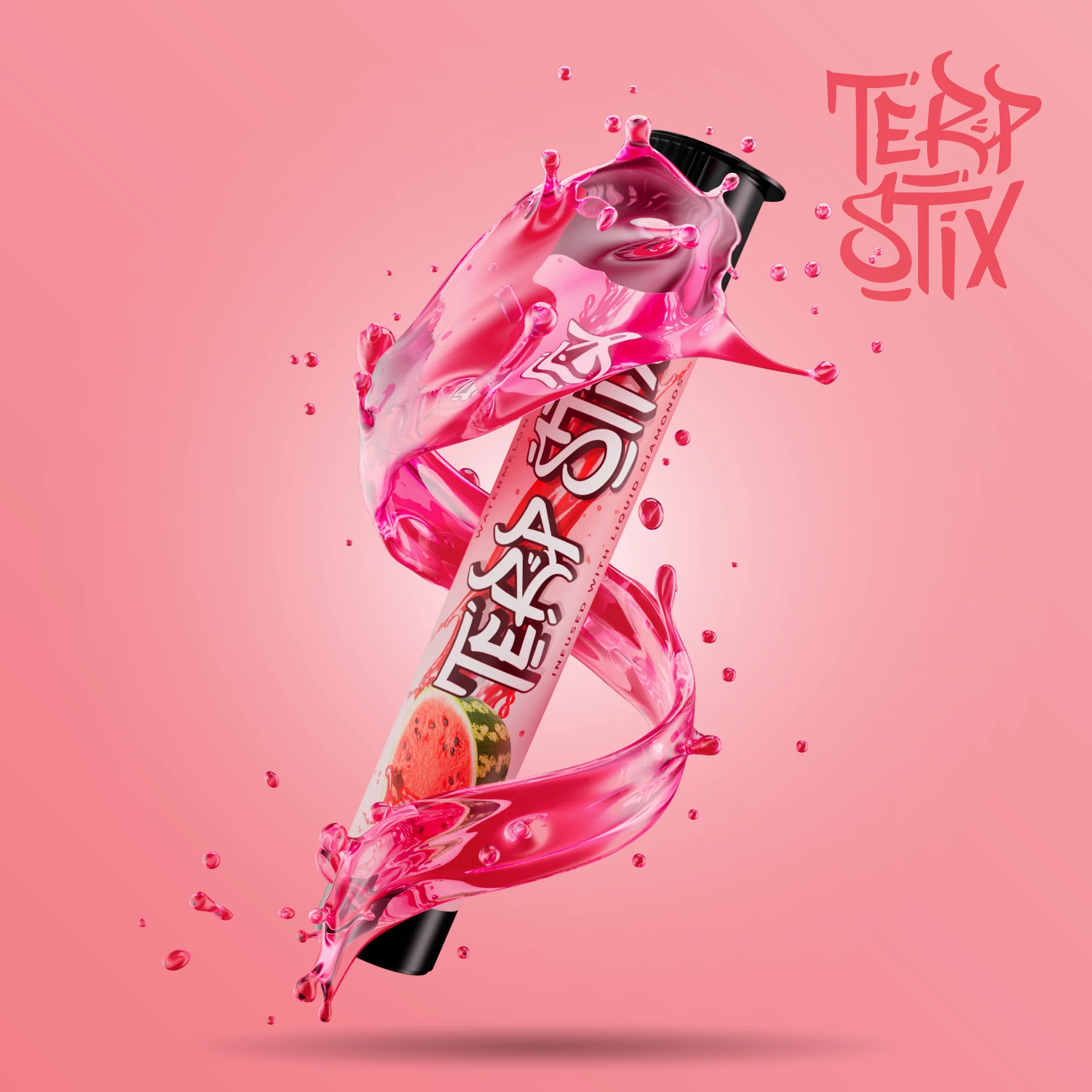 1g - Watermelon - Terp Stix - DOH Infused Preroll - S